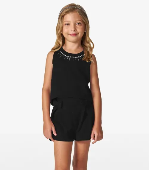 Conjunto Regata com Shorts em malhão Trick Nick Preto