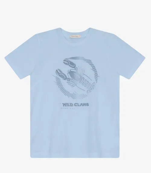 Camiseta Masculina em Meia Malha Trick Nick Azul