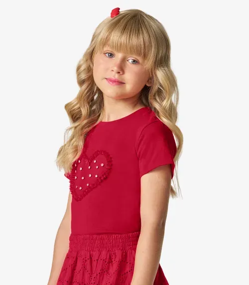 Conjunto Blusa com Saia em Viscose Trick Nick Vermelho