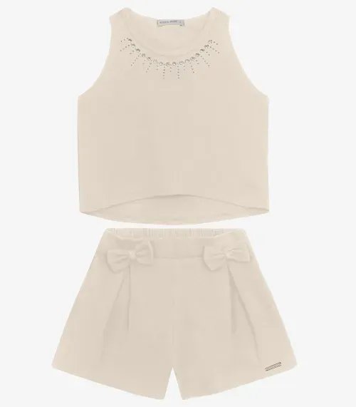 Conjunto Regata com Shorts em malhão Trick Nick Bege