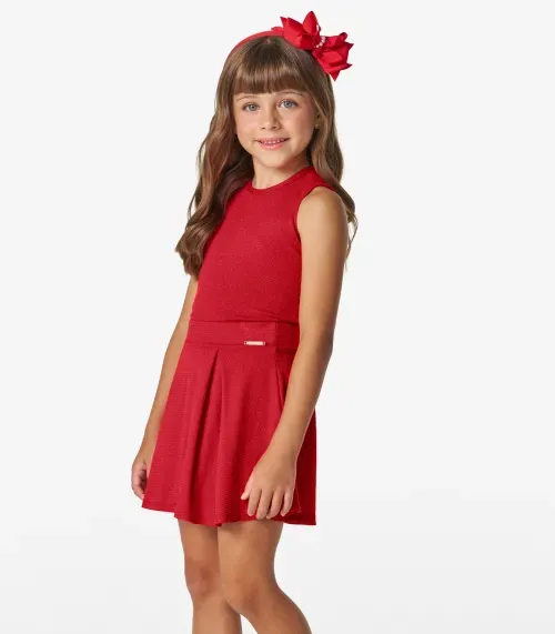 Conjunto Feminino Regata com Saia Trick Nick Vermelho