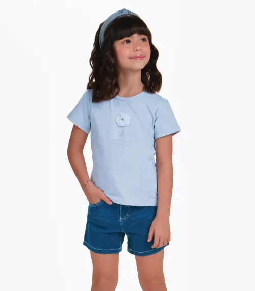 Conjunto Infantil Blusa com Shorts Trick Nick Azul