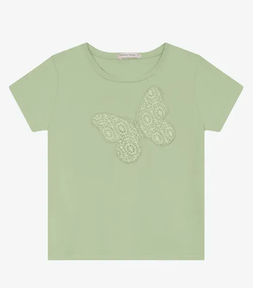 Blusa feminina em Cotton Leve Trick Nick Verde