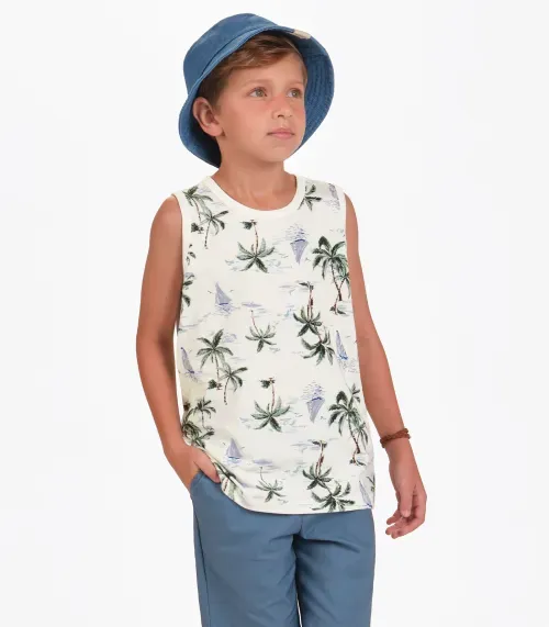 Machão Masculino Cotton Leve Trick Nick Bege