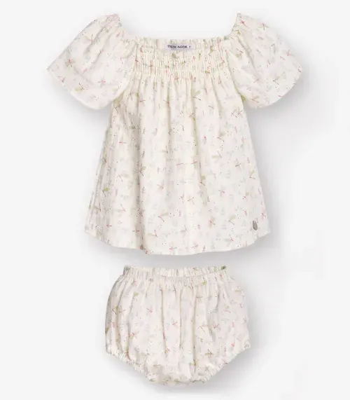 Conjunto Bata com Calcinha Feminino Trick Nick Bege