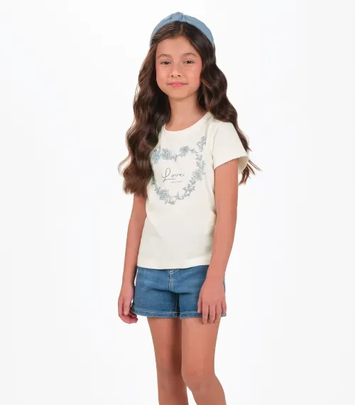Conjunto Blusa com Shorts Feminino Trick Nick Bege