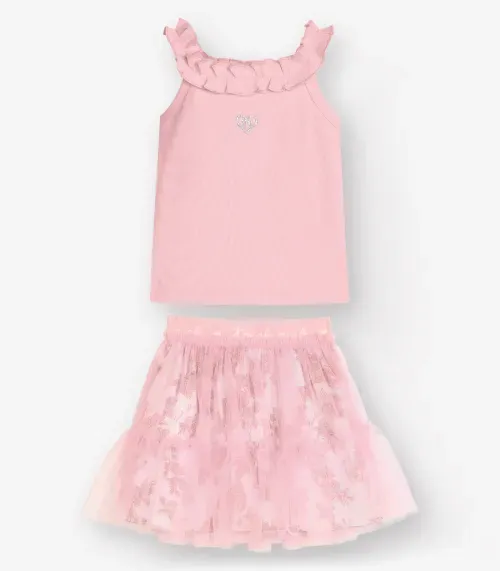 Conjunto Regata com Saia Feminino Trick Nick Rosa