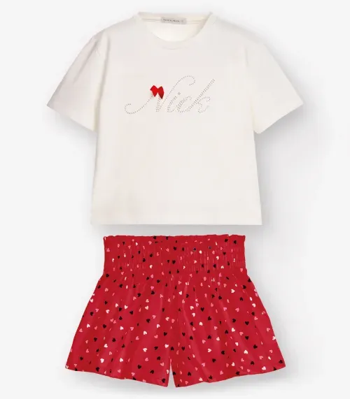 Conjunto Blusa com Shorts Feminino Trick Nick Vermelho