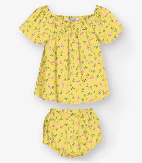 Conjunto Bata com Calcinha Feminino Trick Nick Amarelo