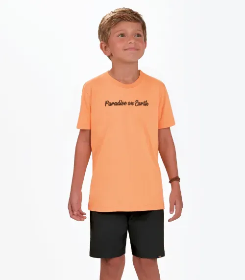 Conjunto Camiseta com Bermuda Masculino Trick Nick Laranja