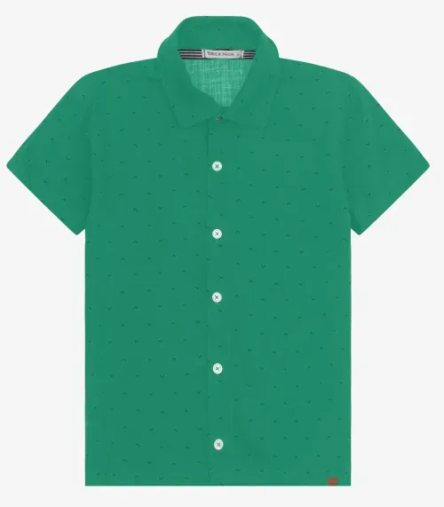 Camisa Infantil Masculina Trick Nick Verde