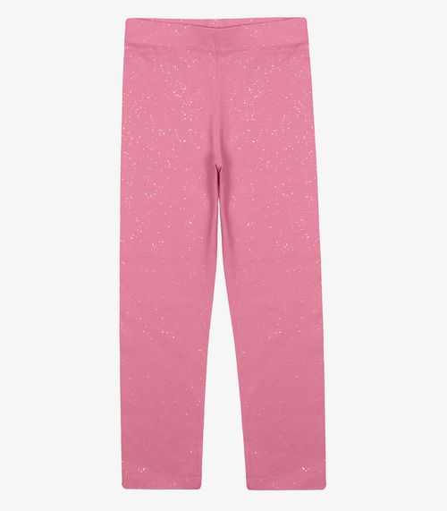 Legging Infantil Cotton Glitter Trick Nick Rosa