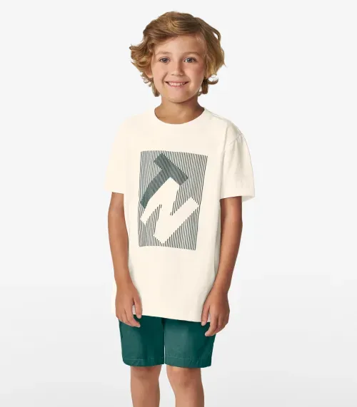 Conjunto Menino Camiseta com Bermuda Trick Nick Branco