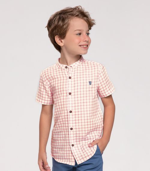 Conjunto Infantil Menino Xadrez Trick Nick Vermelho