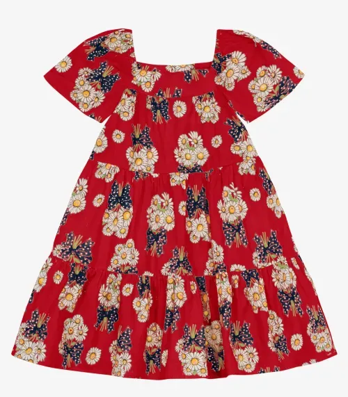 Vestido Infantil Estampado Trick Nick Vermelho