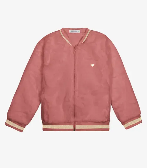 Jaqueta Bomber Pelo Safira Trick Nick Rosa