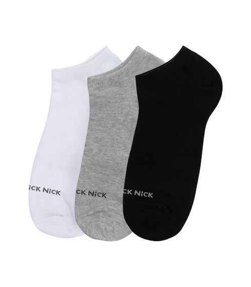 Kit 3 Pares De Meia Soquete Lisas Trick Nick Unica