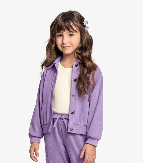 Jaqueta Infantil Suede Sarjado Trick Nick Roxo