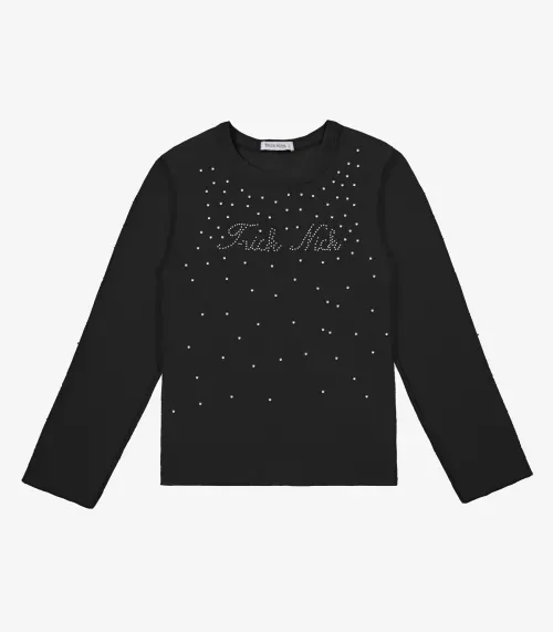 Blusa Manga Longa Trick Nick Preto