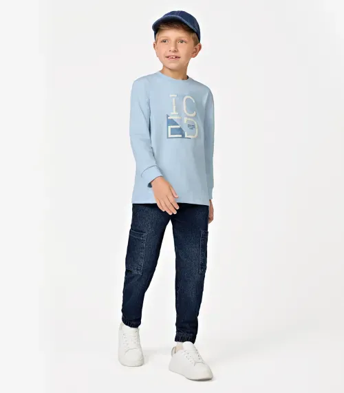 Calça Jeans Infantil Masculina Trick Nick Azul