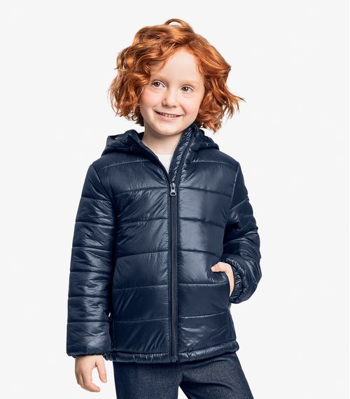 Jaqueta Puffer Infantil Trick Nick Azul