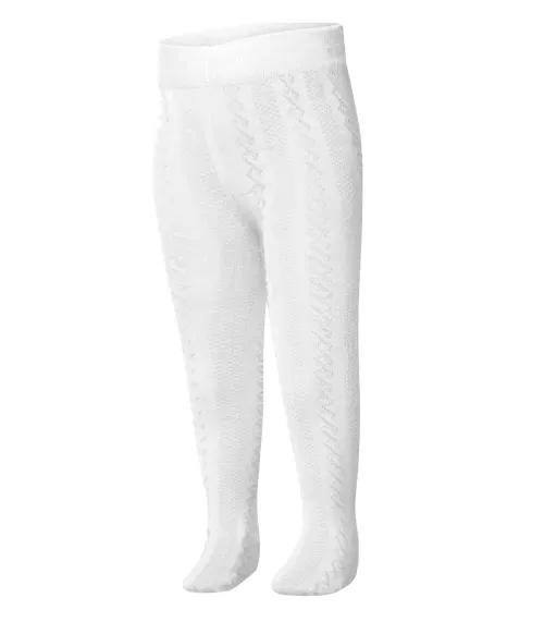 Meia Calça Infantil Trabalhada Trick Nick Branco