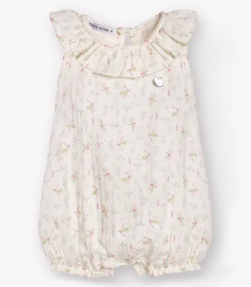 Macaquinho Gase Infantil Trick Nick Bege