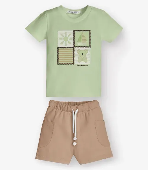 Conjunto Camiseta com Bermuda Masculino Trick Nick Verde