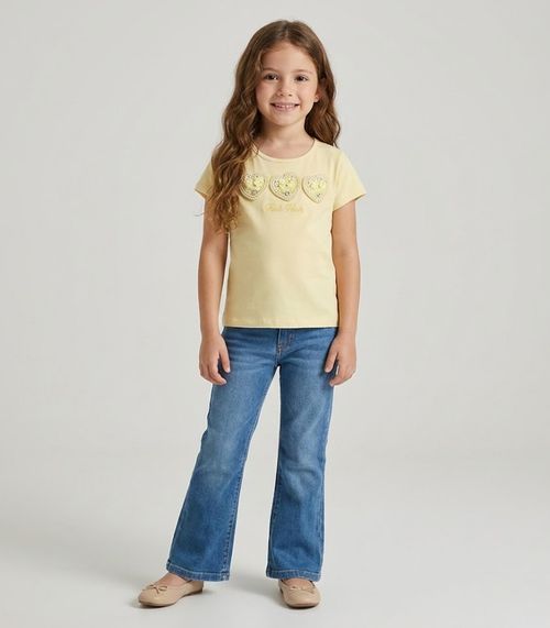 Blusa Infantil Manga Curta Trick Nick Amarelo