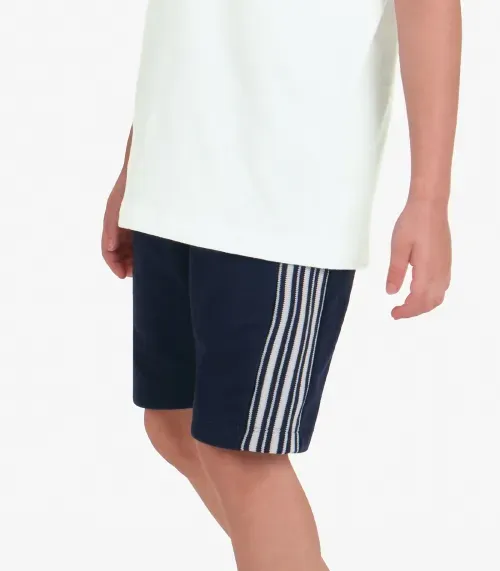 Bermuda Moletom Sarjado Masculina Trick Nick Azul