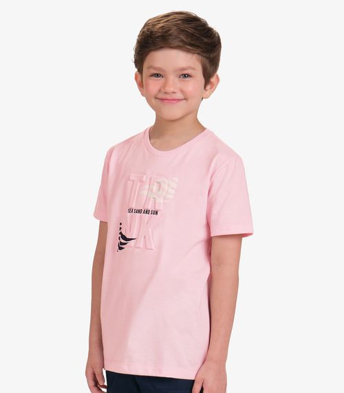 Conjunto Camiseta com Bermuda Menino Trick Nick Rosa