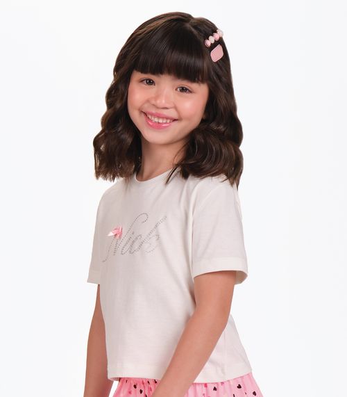 Conjunto Blusa com Shorts Menina Trick Nick Rosa