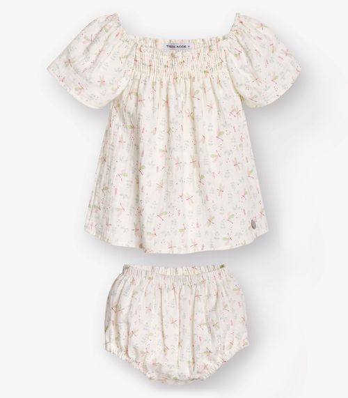 Conjunto Bata com Calcinha Feminino Trick Nick Bege