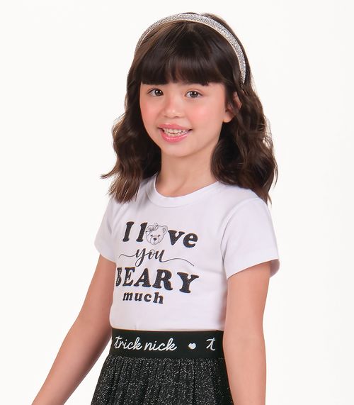 Conjunto Blusa com Saia Menina Trick Nick Preto