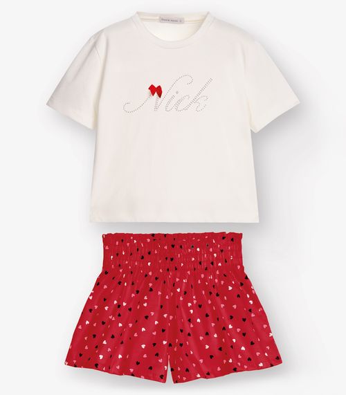 Conjunto Blusa com Shorts Menina Trick Nick Vermelho