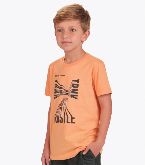 Conjunto Camiseta com Bermuda Menino Trick Nick Laranja