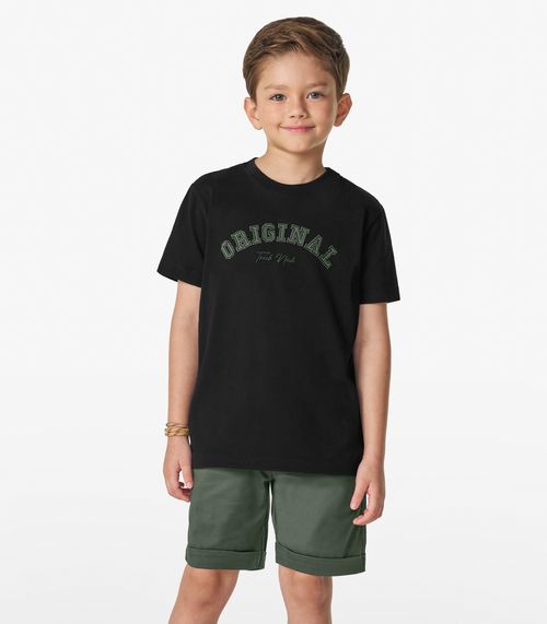 Conjunto Masculino Camiseta com Bermuda Trick Nick Preto