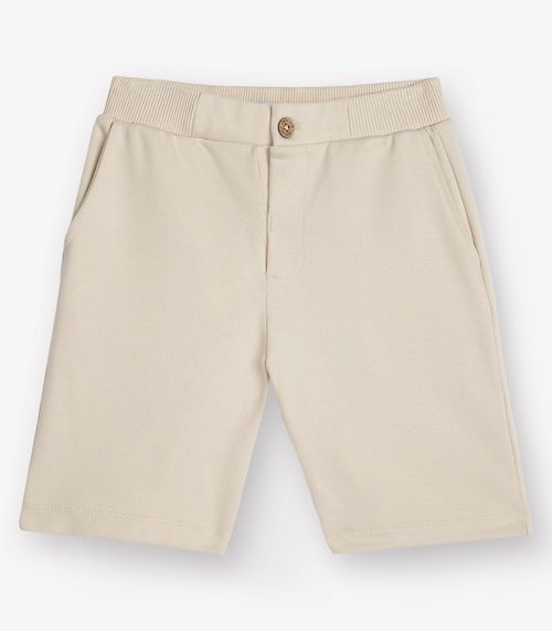 Bermuda Moletom Sarjado Menino Trick Nick Bege