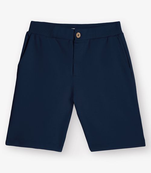 Bermuda Moletom Sarjado Masculina Trick Nick Azul