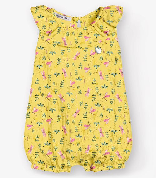 Macaquinho Gase Infantil Trick Nick Amarelo