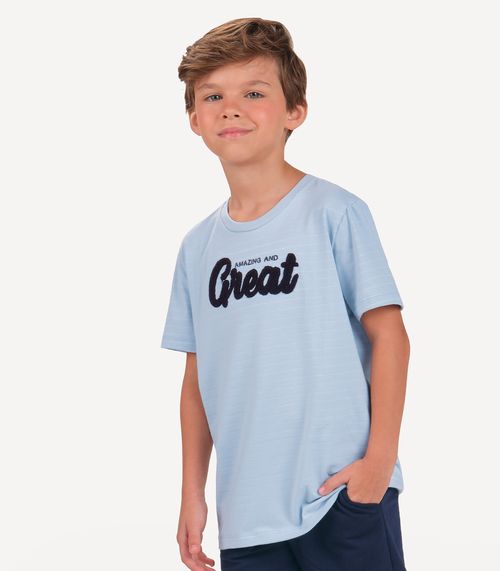 Conjunto Camiseta com Bermuda Menino Trick Nick Azul