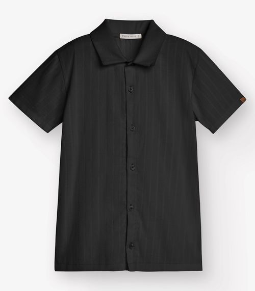 Camisa Tecido Listras Masculina Trick Nick Preto