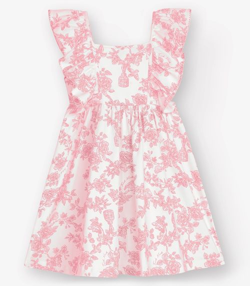 Vestido Cotton Leve Menina Trick Nick Rosa