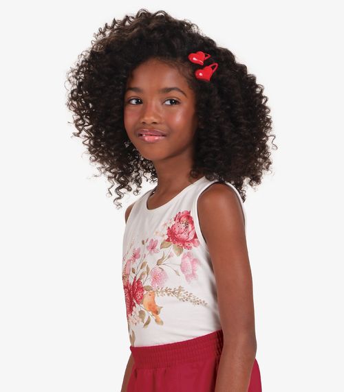 Conjunto Regata com Shorts Menina Trick Nick Bege