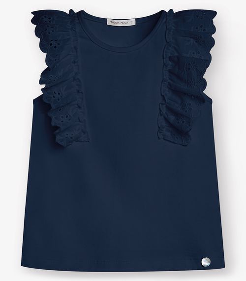 Regata Feminina Cotto Leve Trick Nick Azul