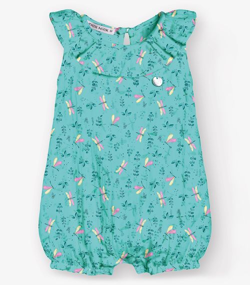 Macaquinho Gase Infantil Trick Nick Azul