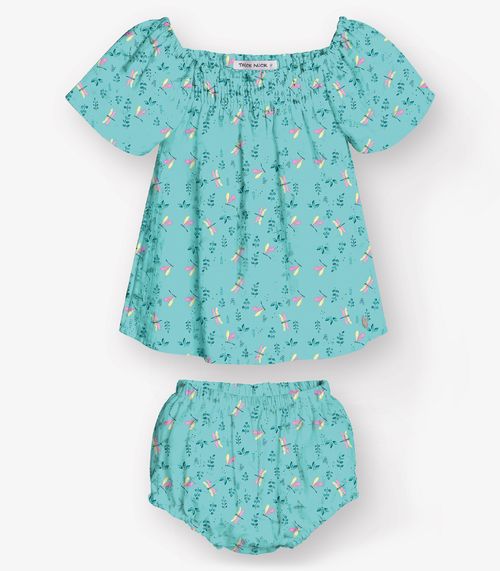 Conjunto Bata com Calcinha Feminino Trick Nick Azul