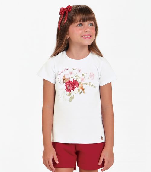 Blusa Cotton Leve Feminia Trick Nick Branco