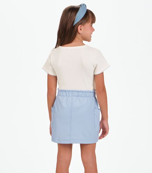 Conjunto Blusa com Saia Feminino Trick Nick Bege