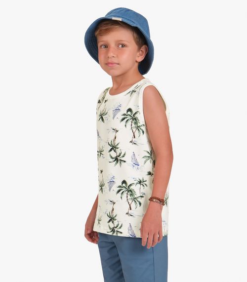 Machão Masculino Cotton Leve Trick Nick Bege